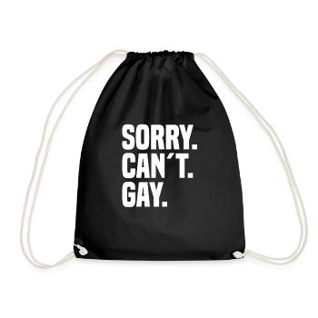 Lgbt Lesbian Rainbow Flag Bisexual Queer - Drawstring Bag - black - Front