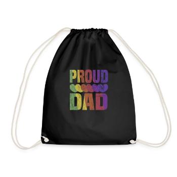 Lgbt Lesbian Rainbow Flag Bisexual Queer - Drawstring Bag - black - Front