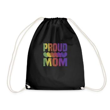 Lgbt Lesbian Rainbow Flag Bisexual Queer - Drawstring Bag - black - Front