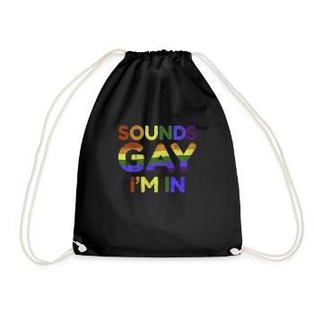 Lgbt Lesben Regenbogenfahne Bisexuell Queer - Turnbeutel - Schwarz - Vorne