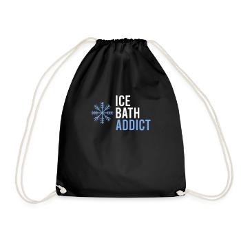 Ice Bathing Healthy Cold Ice Swimming Cold - Drawstring Bag - black - Front