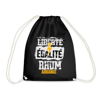 Liberté égalité rhum arrangé, santé !! - Sac de sport léger - noir - Devant
