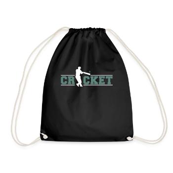 Cricket Spieler sport - Turnbeutel - Schwarz - Vorne