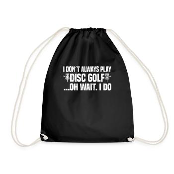 Disc Gold Frisbee - Drawstring Bag - black - Front