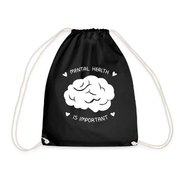 Awareness of mental health - Drawstring Bag - black - Front