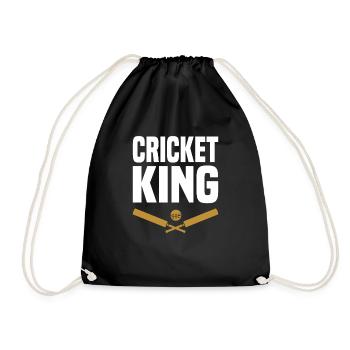 Cricket Spieler sport - Turnbeutel - Schwarz - Vorne