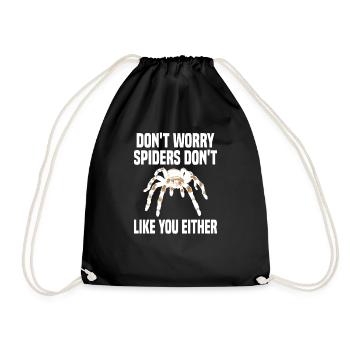 Tarantula Pet Arachnid - Drawstring Bag - black - Front