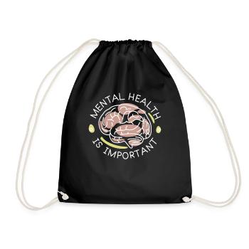 Awareness of mental health - Drawstring Bag - black - Front