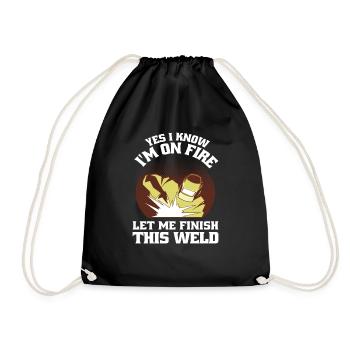 Welder Metal Worker Locksmith - Drawstring Bag - black - Front