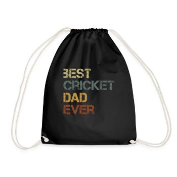 Cricket Spieler - Turnbeutel - Schwarz - Vorne