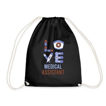 Hôpital infirmier d’urgence - Sac de sport léger - noir - Devant