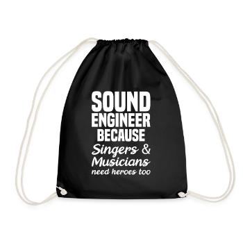 Ingénieur du son Technicien du son Musique - Sac de sport léger - noir - Devant