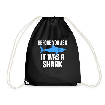 Leg amputation prosthesis - Drawstring Bag - black - Front