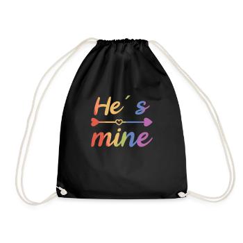 Lgbt Lesbians Rainbow Flag Bisexual Queer - Drawstring Bag - black - Front