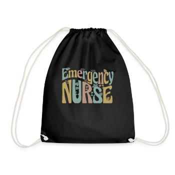 Emergency Nurse Er Medical Nurses Nursing Medical - Drawstring Bag - black - Front