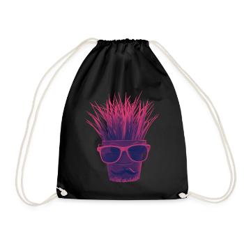 "Hipster aux herbes !!!! - Sac de sport léger - noir - Devant