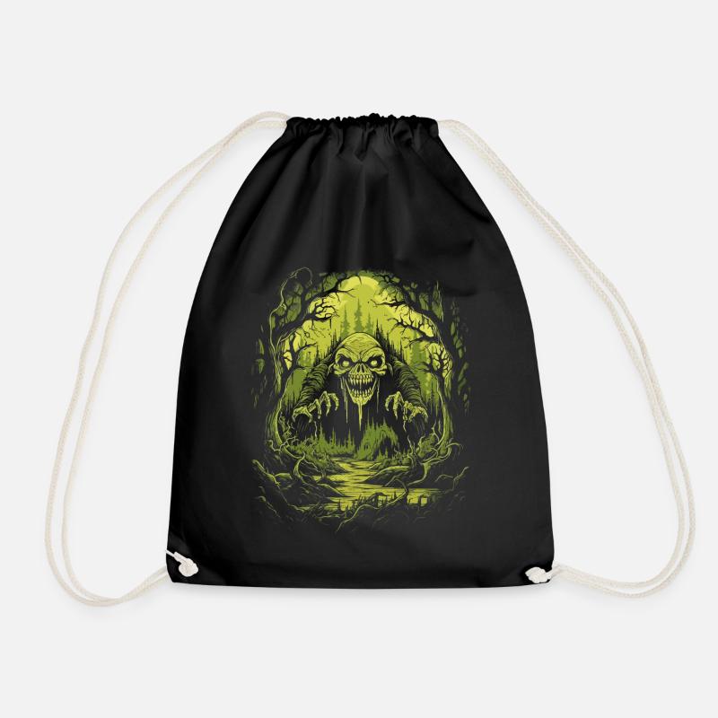 Whisper of the Forest: Evil Demon Awakens! - Drawstring Bag - black