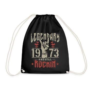 Legendär seit 1973 Jahrgang Rock Heavy Metal - Turnbeutel - Schwarz - Vorne
