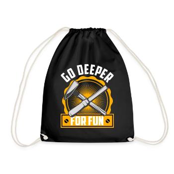 Chasse aux roches Chasseur de minéraux - Sac de sport léger - noir - Devant
