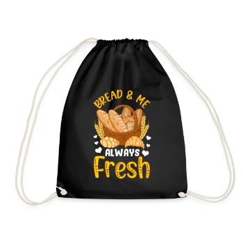 Bread Baking Bread Maker - Drawstring Bag - black - Front