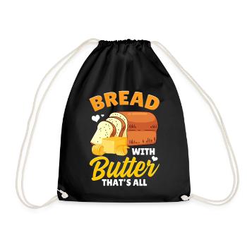 Bread Baking Bread Maker - Drawstring Bag - black - Front