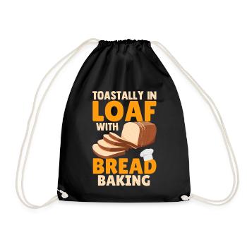 Bread Baking Bread Maker - Drawstring Bag - black - Front