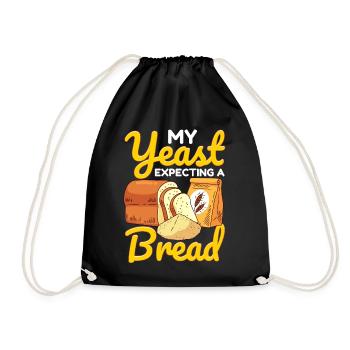 Bread Baking Bread Maker - Drawstring Bag - black - Front