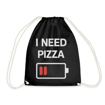 Pizza Italy Fast Food - Drawstring Bag - black - Front