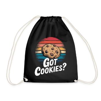 Cookies Cookie Biscuits Biscuits Chocolate - Drawstring Bag - black - Front