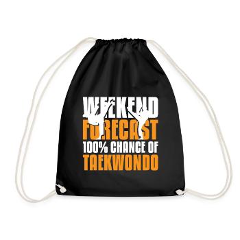 Weekend forecast 100% chance of Taekwondo - Turnbeutel - Schwarz - Vorne