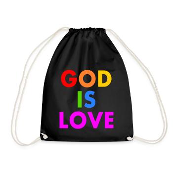 God is love - Turnbeutel - Schwarz - Vorne