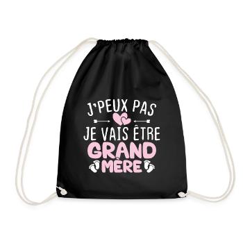 Je peux pas je vais être grand mère - Sac de sport léger - noir - Devant