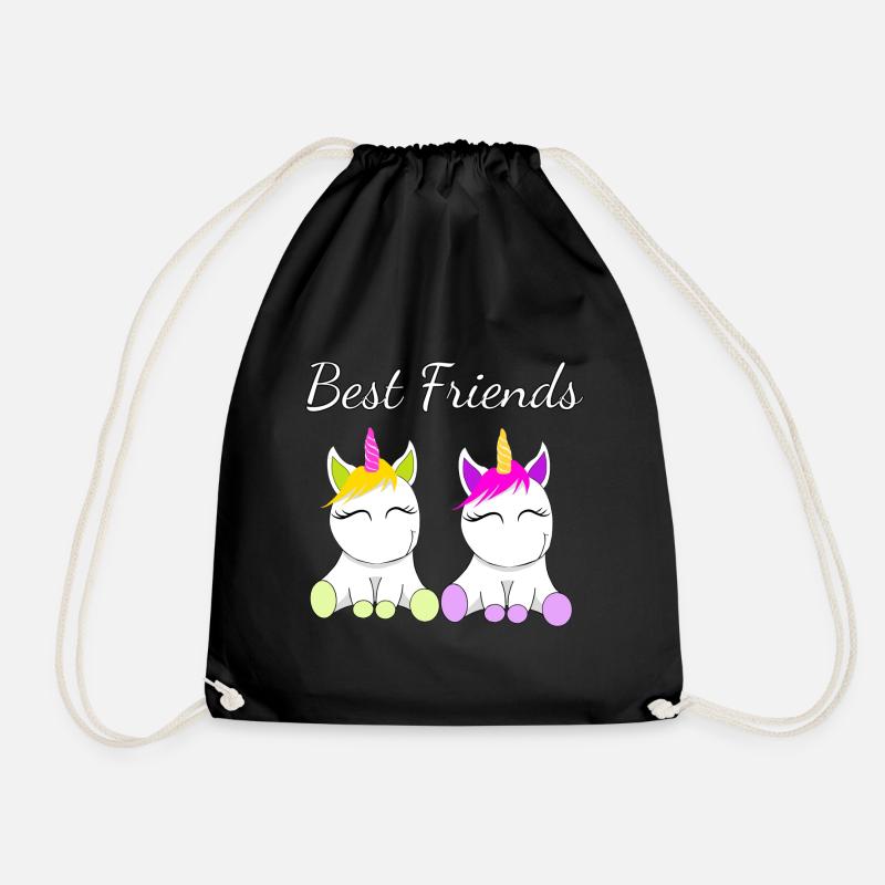 Best Friends Einhörner - Turnbeutel - Schwarz