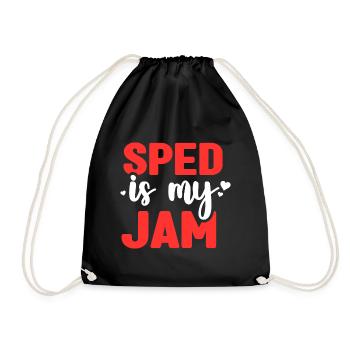 Sped is my jam - Turnbeutel - Schwarz - Vorne