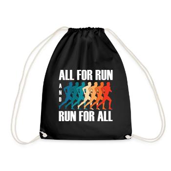 Love Running Zitat - Laufen Läufer Motivation - Turnbeutel - Schwarz - Vorne