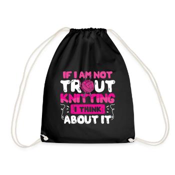 If you dont like Knitting - Turnbeutel - Schwarz - Vorne