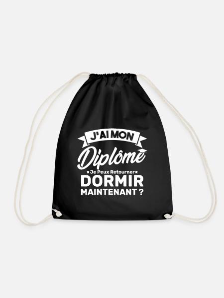 J'ai mon diplôme je peux retourner dormir? - Sac de sport léger - noir