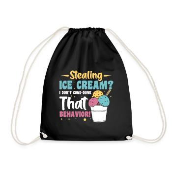 Stealing ice cream I don’t cone-done that behavior - Turnbeutel - Schwarz - Vorne