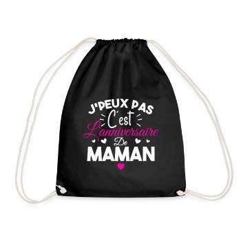 Joyeux Anniversaire Maman Cadeau D'anniversaire - Sac de sport léger - noir - Devant