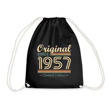 Original 1957 Vintage cadeau d'Anniversaire Rétro - Sac de sport léger - noir - Devant