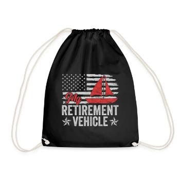 Voilier voilier véhicule à la retraite - Sac de sport léger - noir - Devant