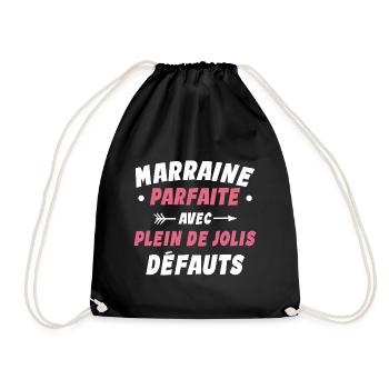 Marraine Parfaite Avec Plein De Jolis Défauts - Sac de sport léger - noir - Devant