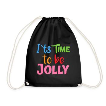 jolly's time - Drawstring Bag - black - Front