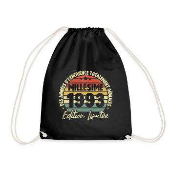Cadeau D'anniversaire Millésime Fabriqué en 1993 - Sac de sport léger - noir - Devant