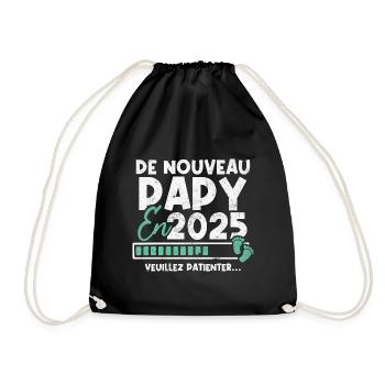De nouveau papy en 2025 - Sac de sport léger - noir - Devant