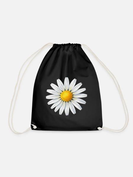 Gänseblümchen Blüte Blumen Geschenk  - Turnbeutel - Schwarz