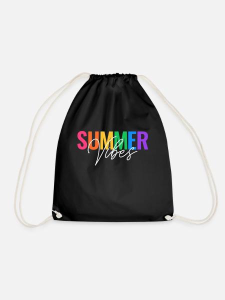 SUMMER VIBES - FEELINGS - Turnbeutel - Schwarz