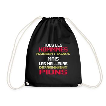 Pion Surveillant Collège Lycée Cadeau Humour - Sac de sport léger - noir - Devant