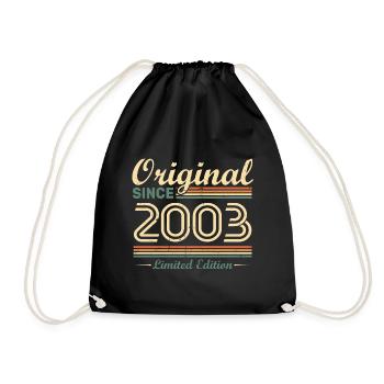Original 2003 Vintage cadeau d'Anniversaire Rétro - Sac de sport léger - noir - Devant