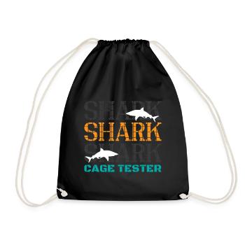 Shark Cage Tester - Turnbeutel - Schwarz - Vorne